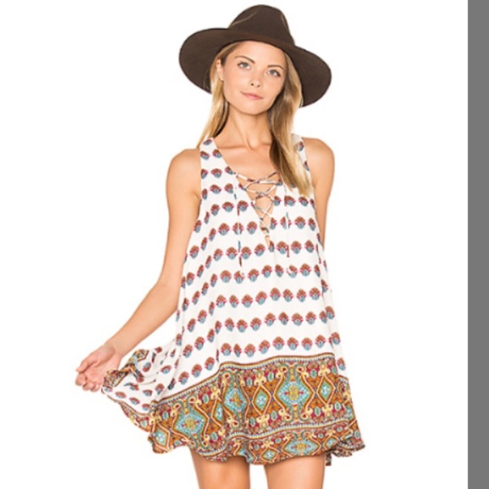 Show me your mumu lace up dress